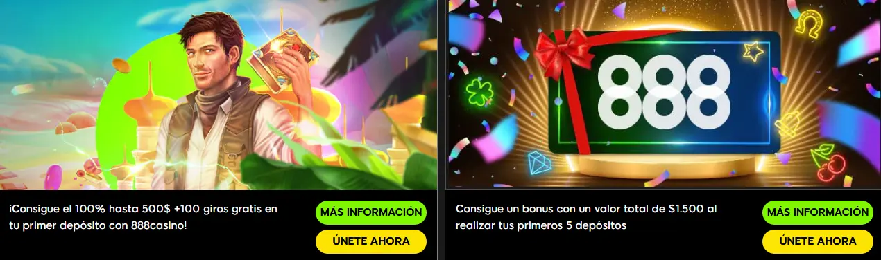 Apostas permitidas ao jogar 888CASINO
