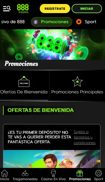 Registar-se no Casino 888CASINO
